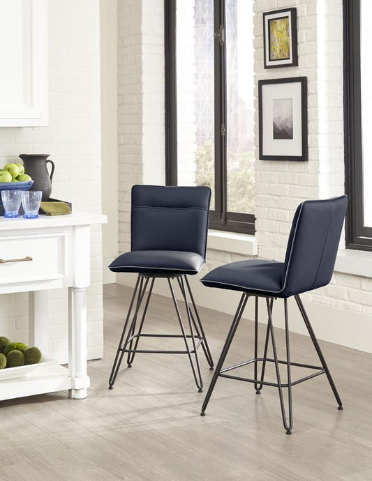 Modus Furniture - Demi Hairpin Leg Swivel Counter Stool in Cobalt (Set of 2) - 9LE870D veiw 1