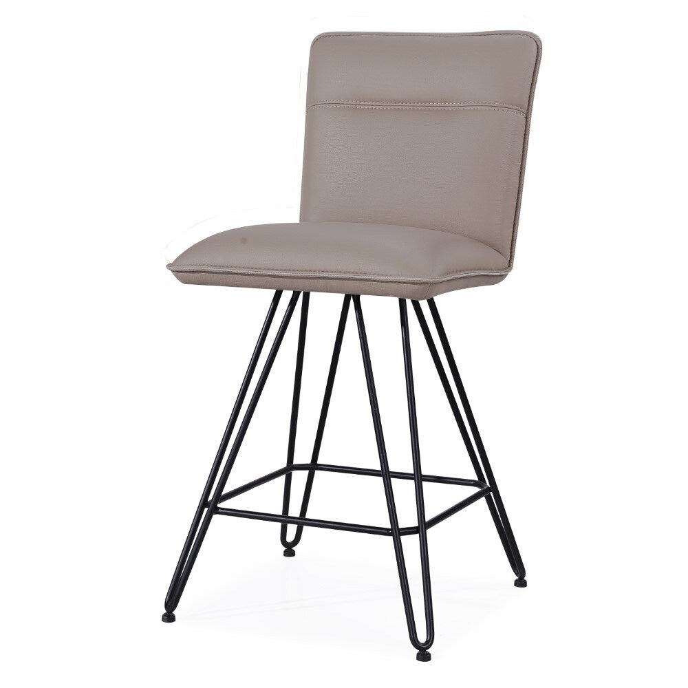 Modus Furniture - Demi Hairpin Leg Swivel Counter Stool in Taupe (Set of 2) - 9LE270D veiw 2