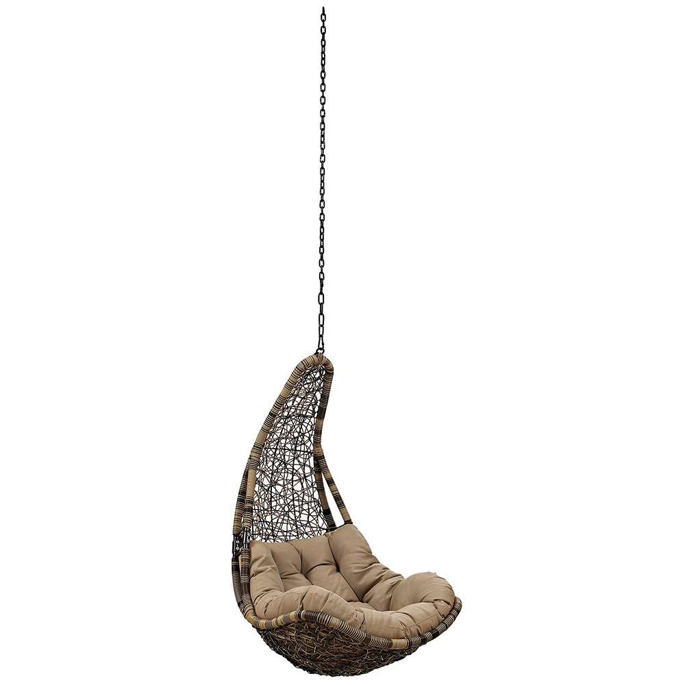 Modway - Abate Outdoor Patio Swing Chair Without Stand - EEI-2657-BLK-MOC-SET veiw 1