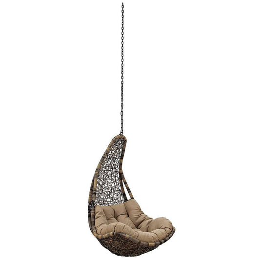 Modway - Abate Outdoor Patio Swing Chair Without Stand - EEI-2657-BLK-MOC-SET veiw 1