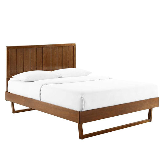 Modway - Alana Twin Wood Platform Bed With Angular Frame - MOD-6618-WAL veiw 1