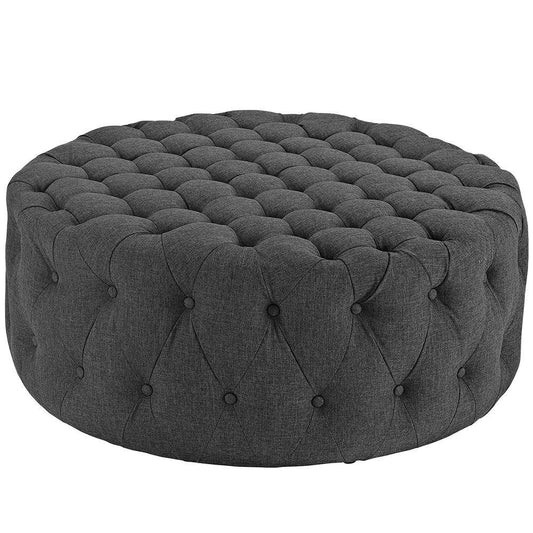 Modway - Amour Upholstered Fabric Ottoman - EEI-2225-GRY veiw 1