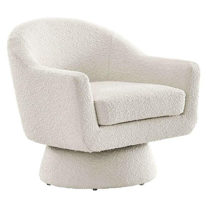 Modway - Astral Boucle Fabric Swivel Chair in Ivory - EEI-6359-IVO veiw 1
