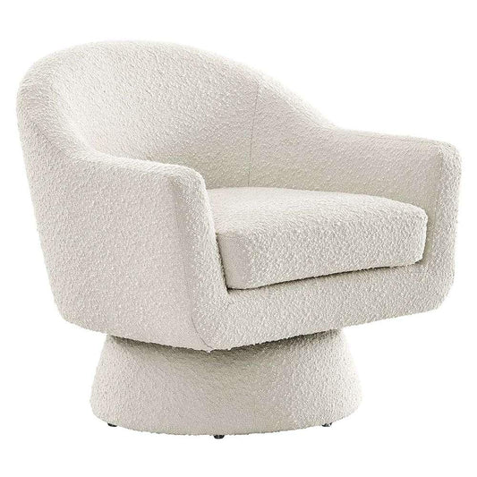 Modway - Astral Boucle Fabric Swivel Chair in Ivory - EEI-6359-IVO veiw 1