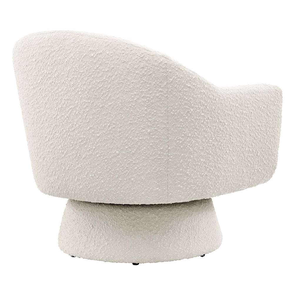 Modway - Astral Boucle Fabric Swivel Chair in Ivory - EEI-6359-IVO veiw 4