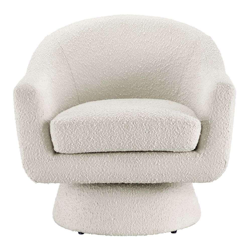 Modway - Astral Boucle Fabric Swivel Chair in Ivory - EEI-6359-IVO veiw 5