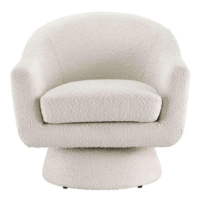 Modway - Astral Boucle Fabric Swivel Chair in Ivory - EEI-6359-IVO veiw 5