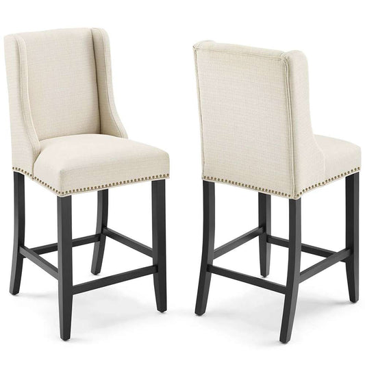 Modway - Baron Counter Stool Upholstered Fabric (Set of 2) - EEI-4016-BEI veiw 1