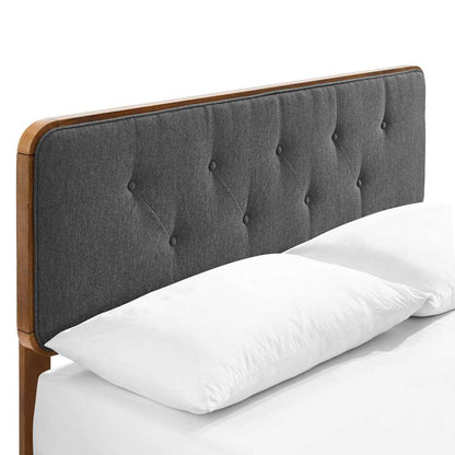 Modway - Bridgette Full Wood Platform Bed With Splayed Legs - MOD-6646-WAL-CHA veiw 6