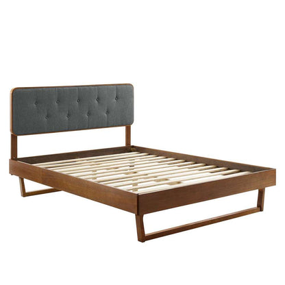 Modway - Bridgette Twin Wood Platform Bed With Angular Frame - MOD-6645-WAL-CHA veiw 3