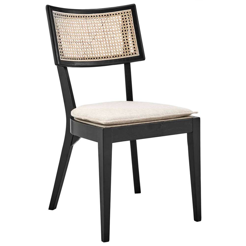 Modway - Caledonia Wood Dining Chair (Set of 2) - EEI-6080-BLK-BEI veiw 3