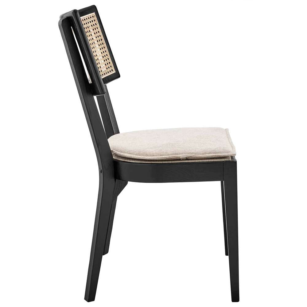 Modway - Caledonia Wood Dining Chair (Set of 2) - EEI-6080-BLK-BEI veiw 4