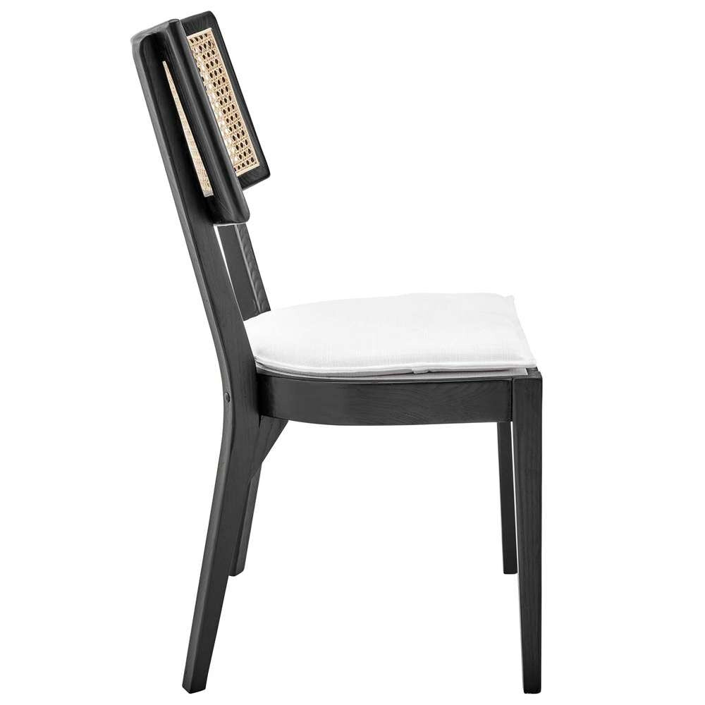 Modway - Caledonia Wood Dining Chair (Set of 2) - EEI-6080-BLK-WHI veiw 4