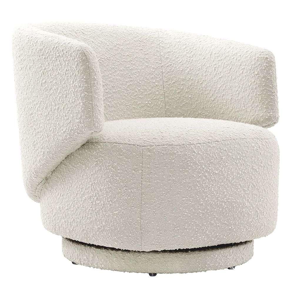Modway - Celestia Boucle Fabric Swivel Chair in Ivory - EEI-6357-IVO veiw 1