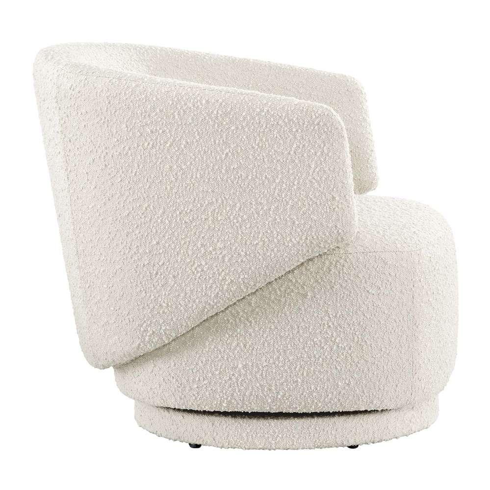Modway - Celestia Boucle Fabric Swivel Chair in Ivory - EEI-6357-IVO veiw 3