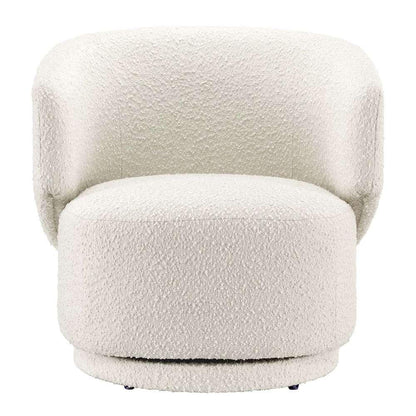 Modway - Celestia Boucle Fabric Swivel Chair in Ivory - EEI-6357-IVO veiw 5