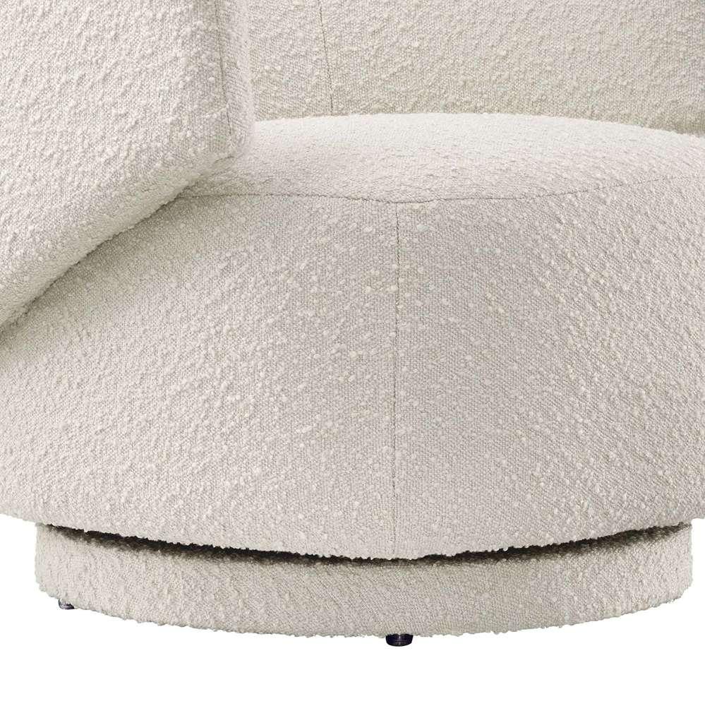 Modway - Celestia Boucle Fabric Swivel Chair in Ivory - EEI-6357-IVO veiw 6