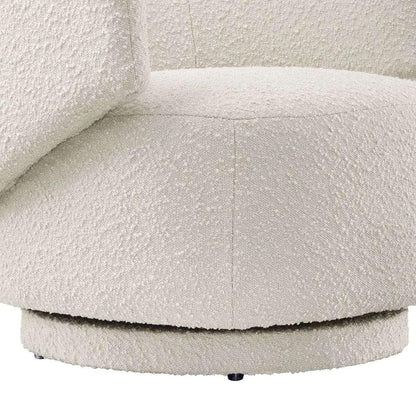Modway - Celestia Boucle Fabric Swivel Chair in Ivory - EEI-6357-IVO veiw 6
