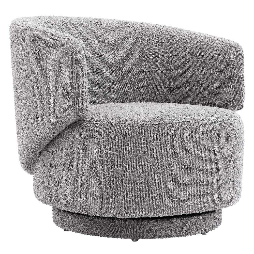 Modway - Celestia Boucle Fabric Swivel Chair - EEI-6357-LGR veiw 1