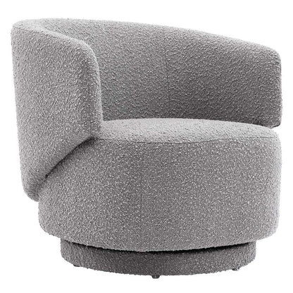 Modway - Celestia Boucle Fabric Swivel Chair - EEI-6357-LGR veiw 1