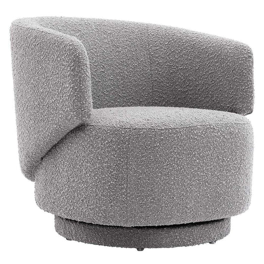 Modway - Celestia Boucle Fabric Swivel Chair - EEI-6357-LGR veiw 1