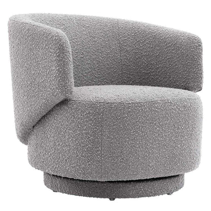Modway - Celestia Boucle Fabric Swivel Chair - EEI-6357-LGR veiw 2