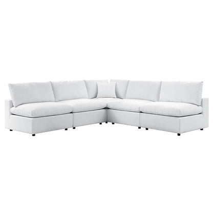 Modway - Commix 5-Piece Sunbrella Outdoor Patio Sectional Sofa - EEI-5588-WHI veiw 1