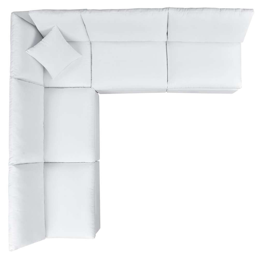 Modway - Commix 5-Piece Sunbrella Outdoor Patio Sectional Sofa - EEI-5588-WHI veiw 3