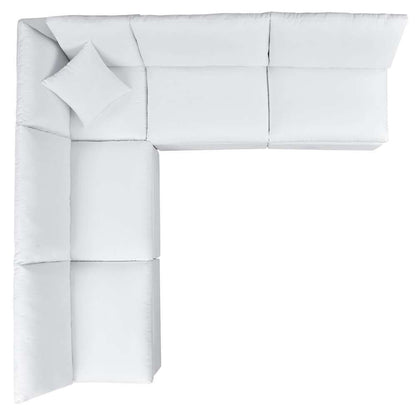 Modway - Commix 5-Piece Sunbrella Outdoor Patio Sectional Sofa - EEI-5588-WHI veiw 3
