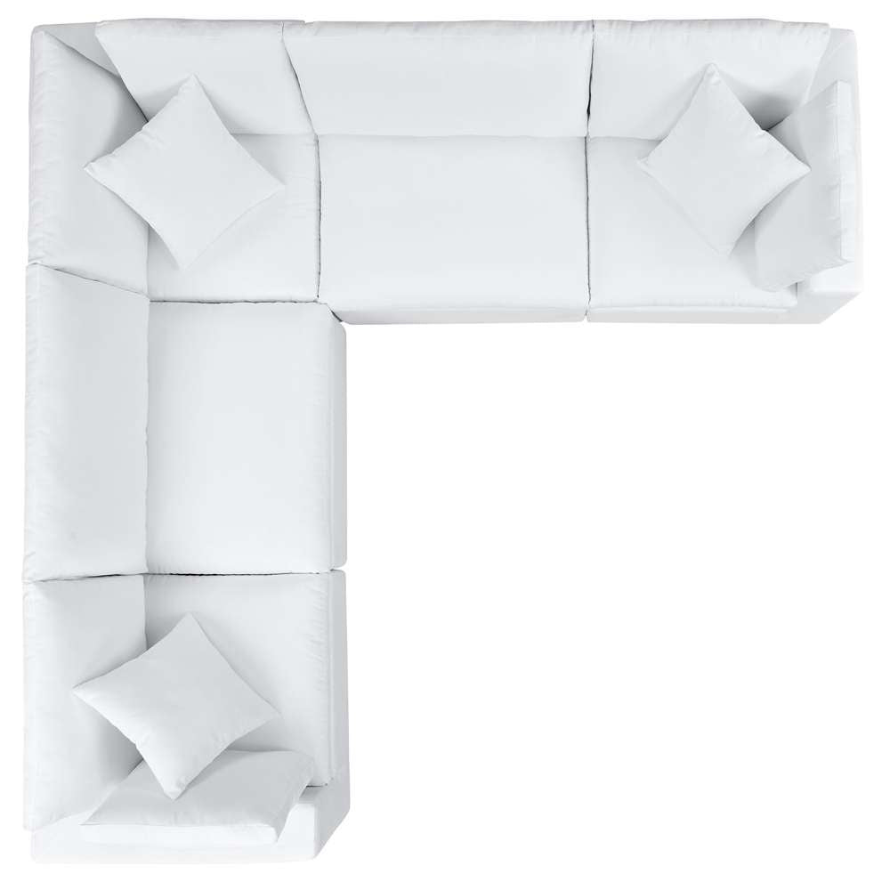 Modway - Commix 5-Piece Sunbrella Outdoor Patio Sectional Sofa - EEI-5590-WHI veiw 3