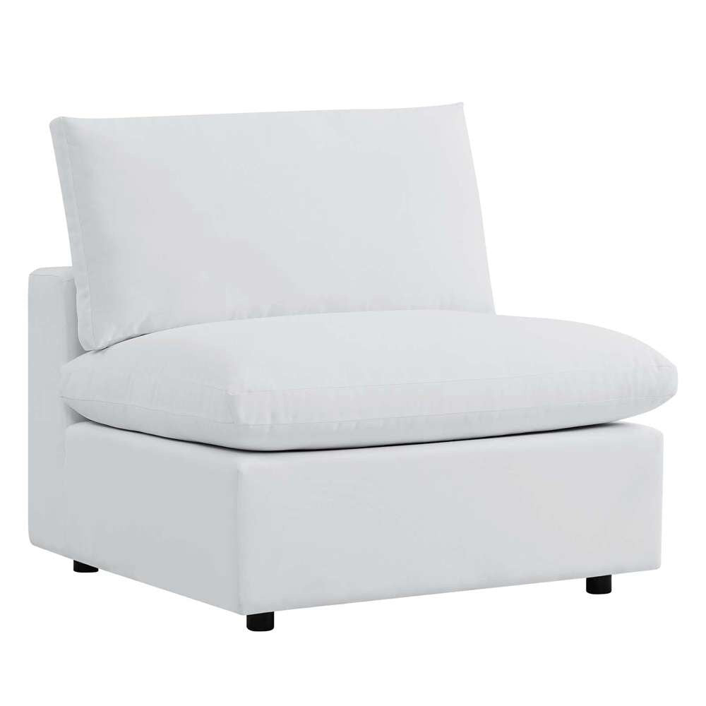 Modway - Commix Sunbrella Outdoor Patio Armless Chair - EEI-4905-WHI veiw 2