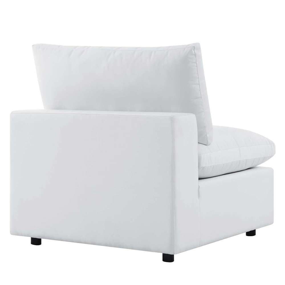 Modway - Commix Sunbrella Outdoor Patio Armless Chair - EEI-4905-WHI veiw 5