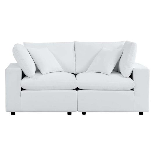 Modway - Commix Sunbrella Outdoor Patio Loveseat - EEI-5577-WHI veiw 2