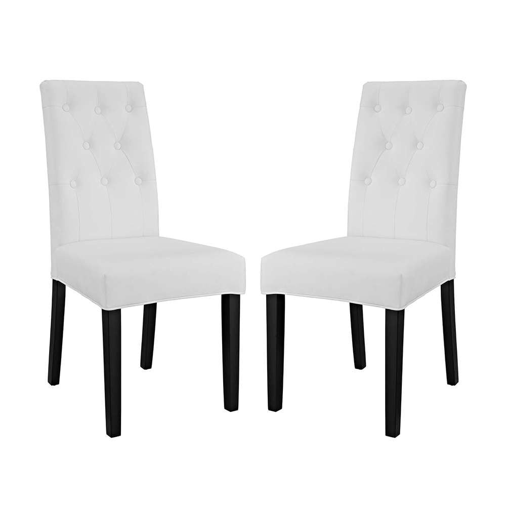 Modway - Confer Dining Side Chair Vinyl (Set of 2) - EEI-3323-WHI veiw 1
