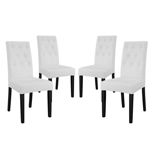 Modway - Confer Dining Side Chair Vinyl (Set of 4) - EEI-3324-WHI veiw 1