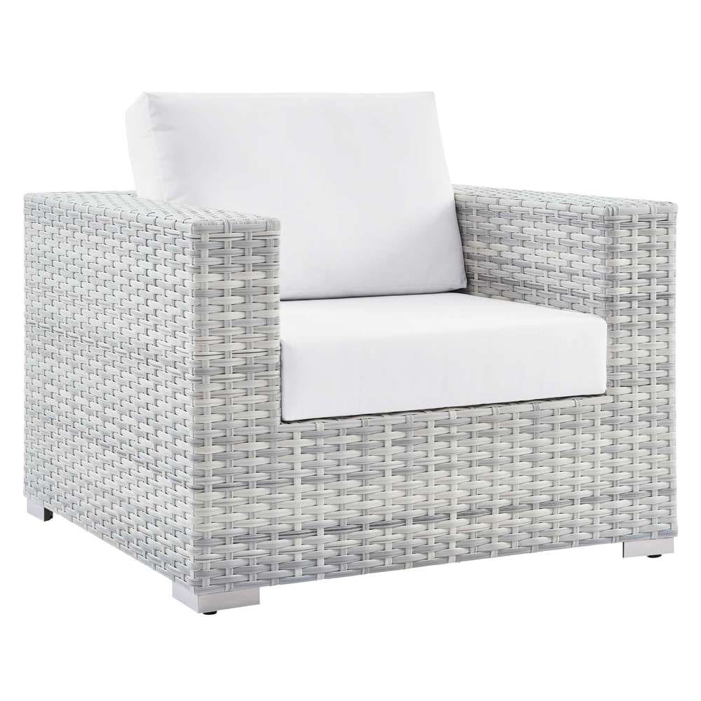 Modway - Convene 3-Piece Outdoor Patio Set - EEI-5444-LGR-WHI veiw 3