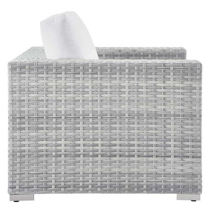 Modway - Convene 3-Piece Outdoor Patio Set - EEI-5444-LGR-WHI veiw 4