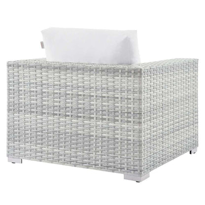 Modway - Convene 3-Piece Outdoor Patio Set - EEI-5444-LGR-WHI veiw 5