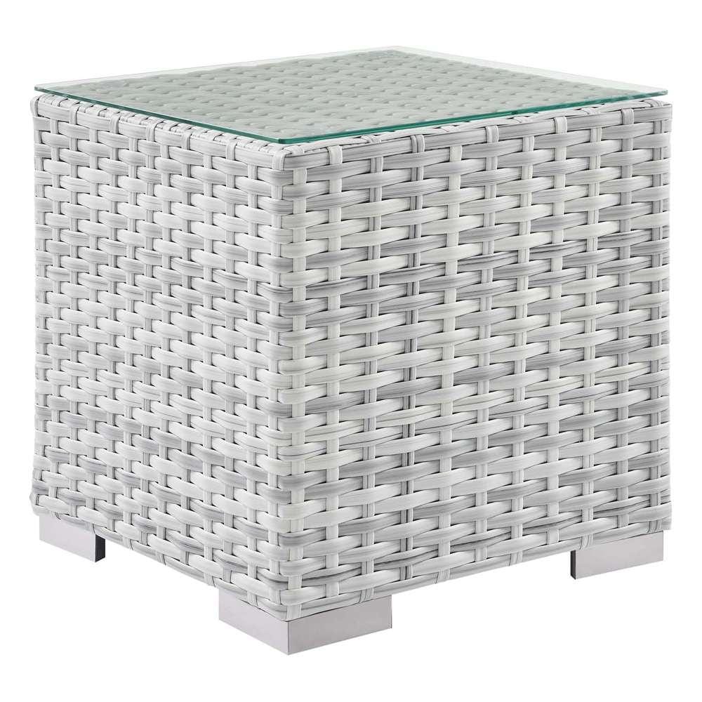 Modway - Convene 3-Piece Outdoor Patio Set - EEI-5444-LGR-WHI veiw 6