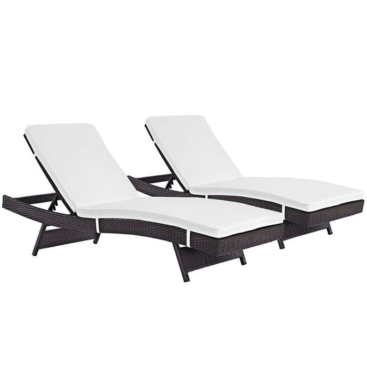 Modway - Convene Chaise Outdoor Patio (Set of 2) - EEI-2428-EXP-WHI-SET veiw 1