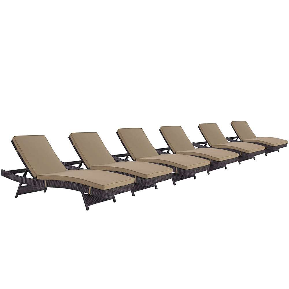 Modway - Convene Chaise Outdoor Patio (Set of 6) - EEI-2430-EXP-MOC-SET veiw 1