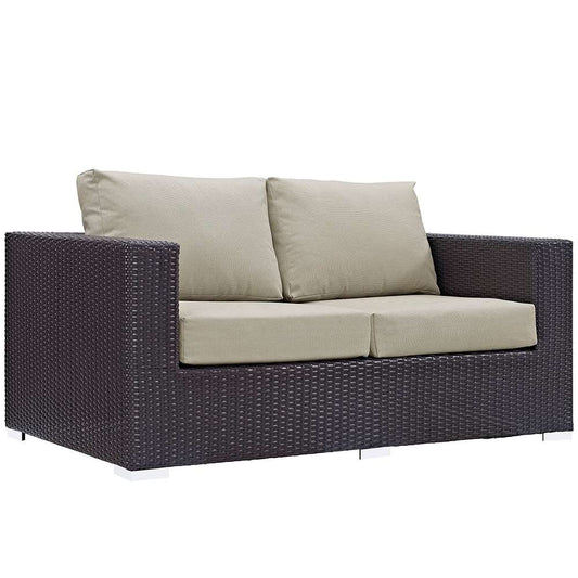 Modway - Convene Outdoor Patio Loveseat - EEI-1907-EXP-BEI veiw 1