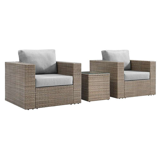 Modway - Convene Outdoor Patio Outdoor Patio 3-Piece Furniture Set - EEI-6327-CAP-GRY veiw 1