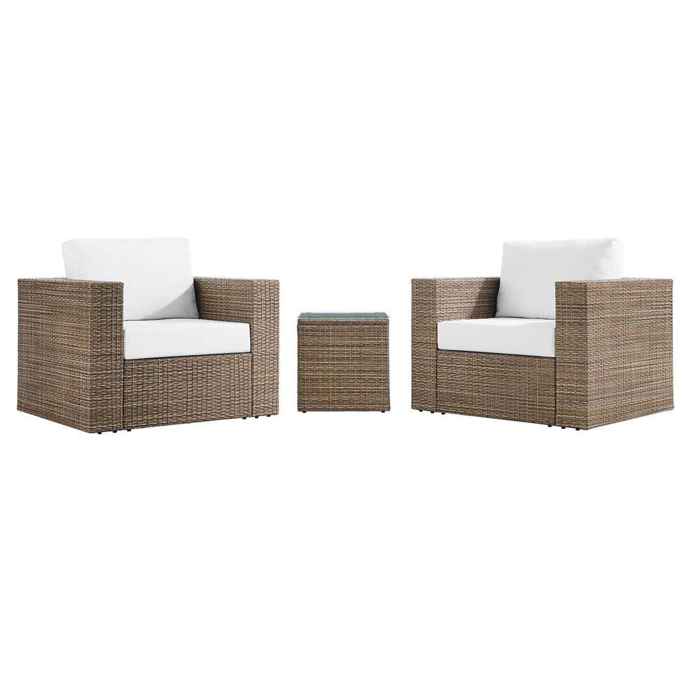 Modway - Convene Outdoor Patio Outdoor Patio 3-Piece Furniture Set - EEI-6327-CAP-WHI veiw 3