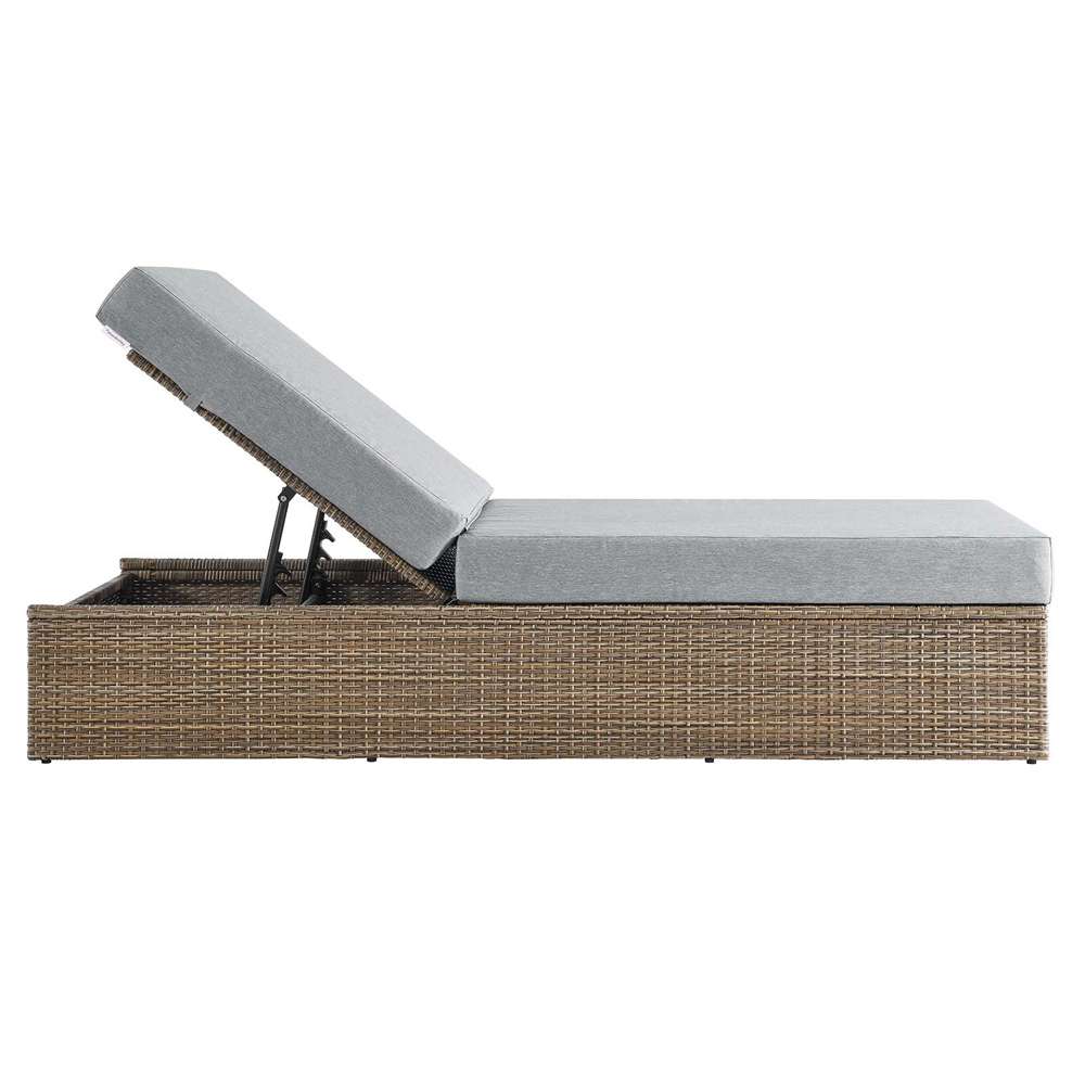 Modway - Convene Outdoor Patio Outdoor Patio Chaise Lounge Chair - EEI-6247-CAP-GRY veiw 3