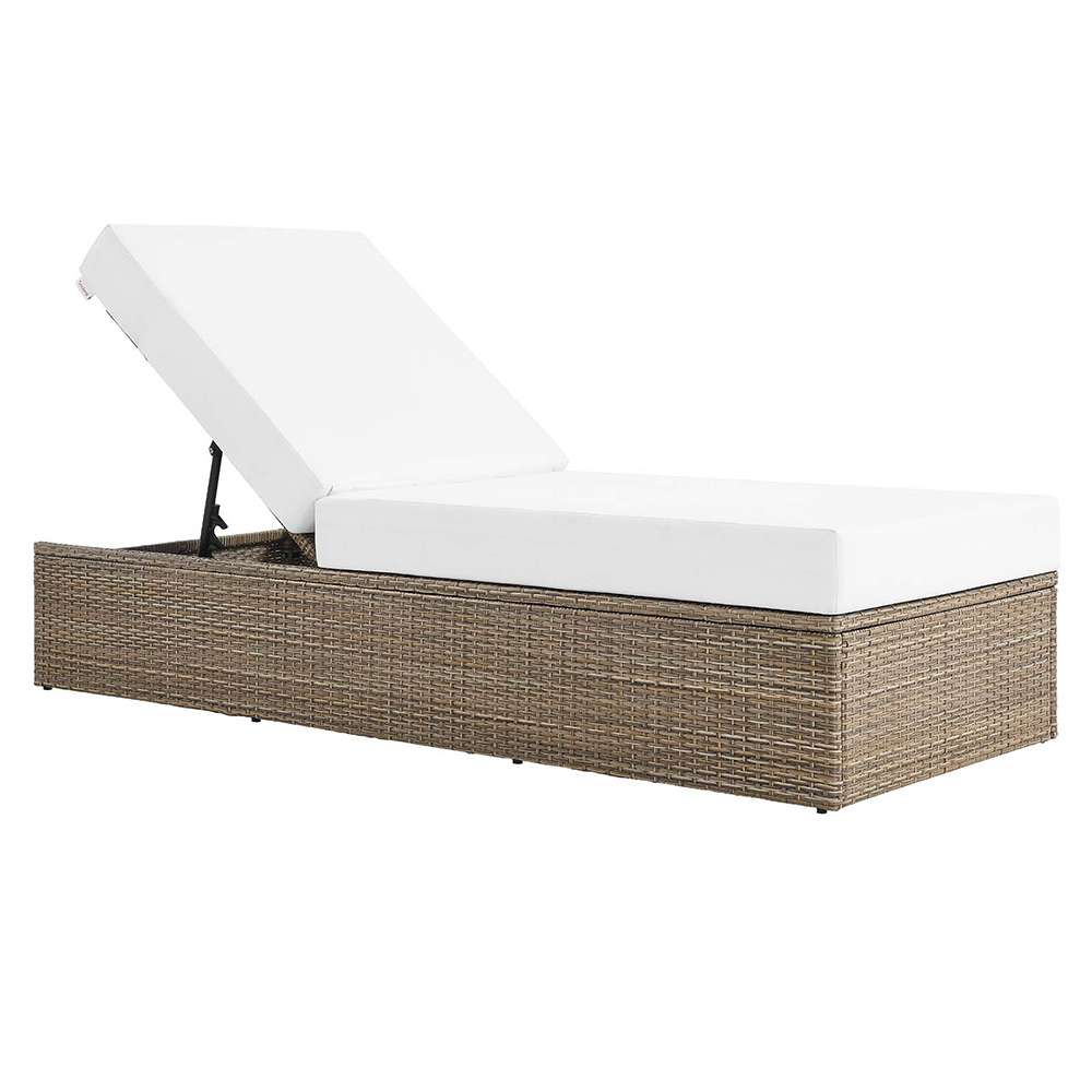 Modway - Convene Outdoor Patio Outdoor Patio Chaise Lounge Chair - EEI-6247-CAP-WHI veiw 1