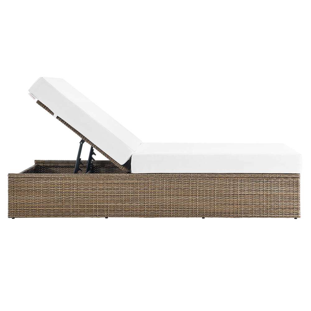 Modway - Convene Outdoor Patio Outdoor Patio Chaise Lounge Chair - EEI-6247-CAP-WHI veiw 3