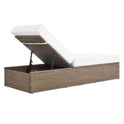 Modway - Convene Outdoor Patio Outdoor Patio Chaise Lounge Chair - EEI-6247-CAP-WHI veiw 5