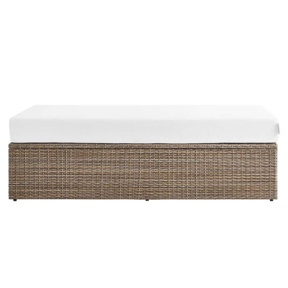 Modway - Convene Outdoor Patio Outdoor Patio Rectangle Ottoman - EEI-6248-CAP-WHI veiw 3