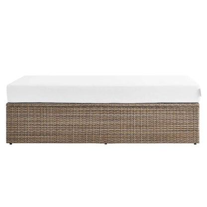 Modway - Convene Outdoor Patio Outdoor Patio Rectangle Ottoman - EEI-6248-CAP-WHI veiw 3